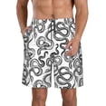 thumbnail image 1 of Naloa Hand Drawn Snake Men's Beach Shorts, Surfing shorts, Swim trunks, Quick Dry Swim Trunks for Surfing Beach Fun - XX-Large, 1 of 1