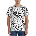 thumbnail image 1 of Naloa Hand Drawn Snake Men's T-Shirt Sport T-shirt Men's Basic Tee Casual Men's Shirt, Round Neck, Short Sleeves - XX-Large, 1 of 5