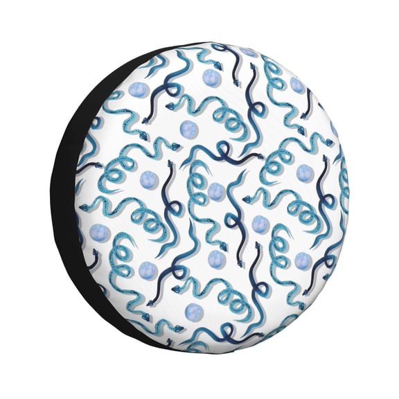 Naloa Hand Drawn Snake PVC Leather Spare Tire Wheel Cover for Car Truck SUV Camper Trailer Universal Fit many size14 inch