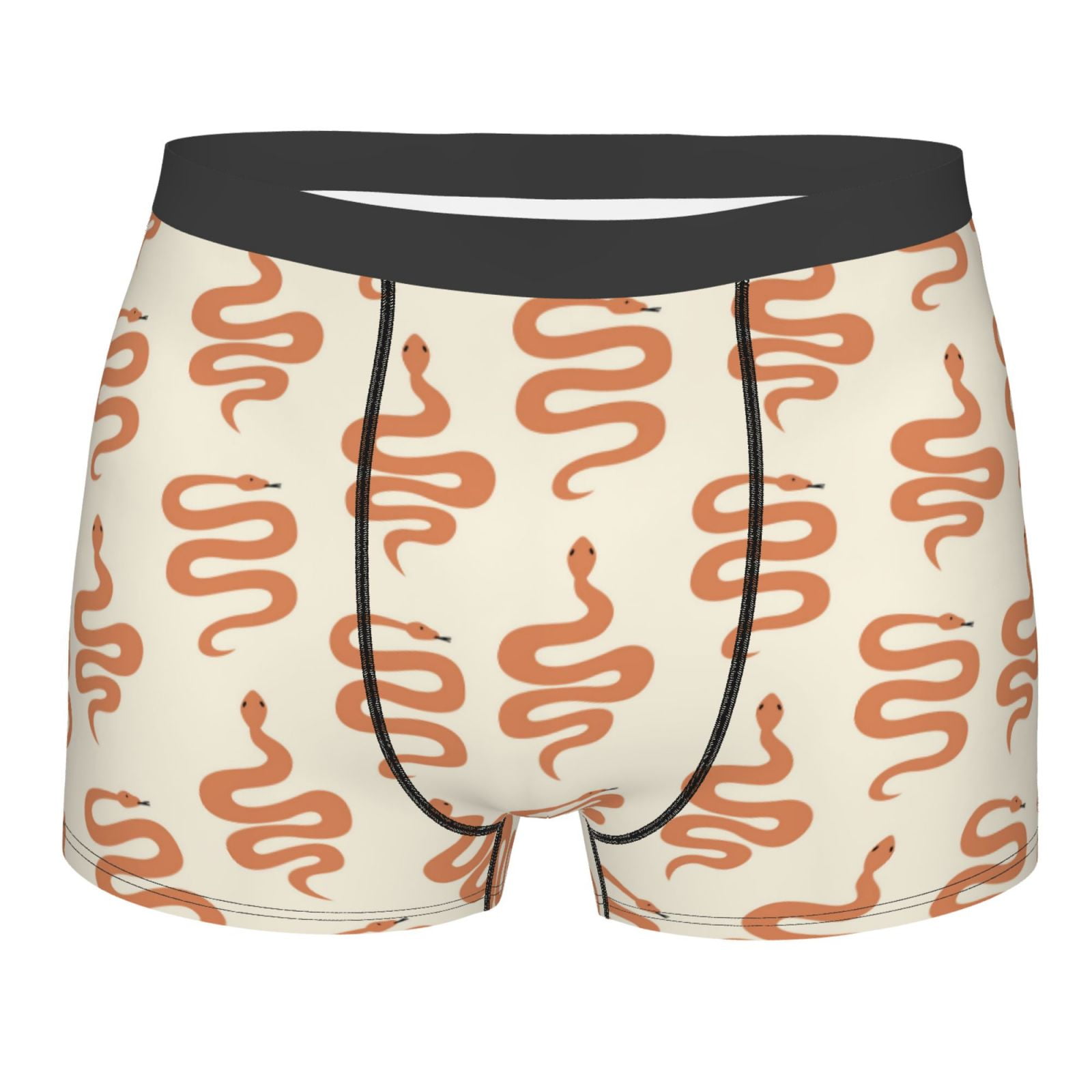 Naloa Hand Drawn Snake Print Mens Underwear - Boxers for Men, Classic ...