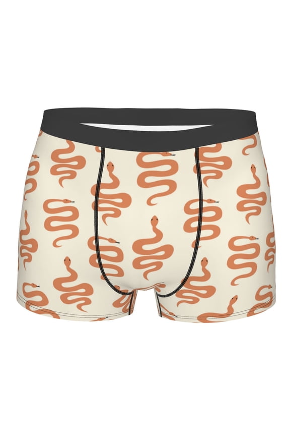Hand Drawn Snake Print Mens Underwear - Boxers for Men, Classic Briefs for Men