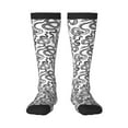 thumbnail image 1 of Naloa Hand Drawn Snake Thigh High Socks Extra Long Stretchy Sock Women Over Knee High Opaque Stocking Daily Wear, 1 of 6