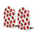 thumbnail image 1 of Naloa Hand Drawn Strawberry 2 Pcs Bookend Large Capacity Office Book Ends for Home Office Library School Study Decoration, 1 of 8
