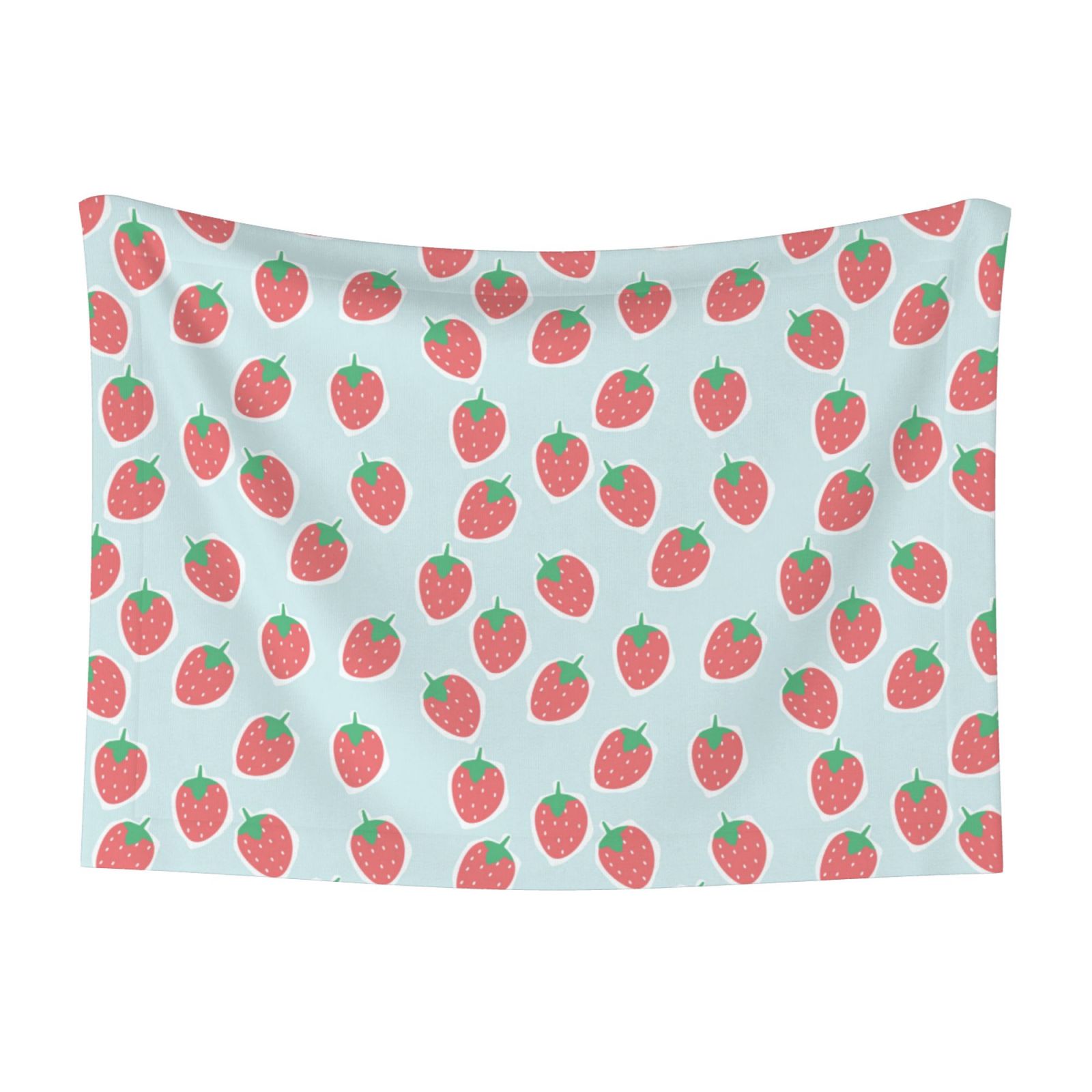 Naloa Hand Drawn Strawberry Dog Blanket, 3 Sizes Cat Blanket for Indoor Cats Large Medium Small Dog Gifts-Large