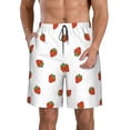 thumbnail image 1 of Naloa Hand Drawn Strawberry Men's Beach Shorts, Surfing shorts, Swim trunks, Quick Dry Swim Trunks for Surfing Beach Fun - 3X-Large, 1 of 9