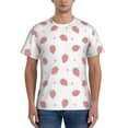 thumbnail image 1 of Naloa Hand Drawn Strawberry Men's T-Shirt Sport T-shirt Men's Basic Tee Casual Men's Shirt, Round Neck, Short Sleeves - Large, 1 of 5