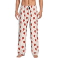 thumbnail image 1 of Naloa Hand Drawn Strawberry Pajama Pants Men, PJ Bottoms, Sleep & Lounge Pants-Large, 1 of 6