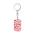 thumbnail image 1 of Naloa Hand Drawn Strawberry Print Keyfob with Split Key Ring and Print Labels, Key Labels Key Chain Tags, Luggage Tags, Car Key Chain Ring Keyfob Gift, 1 of 1