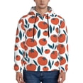 thumbnail image 1 of Naloa Hand Drawn Tomatoes Men's Casual Hooded Collar Drawstring Hoodies Pullover Sweatshirts Casual Long Sleeve Shirts-4X-Large, 1 of 7