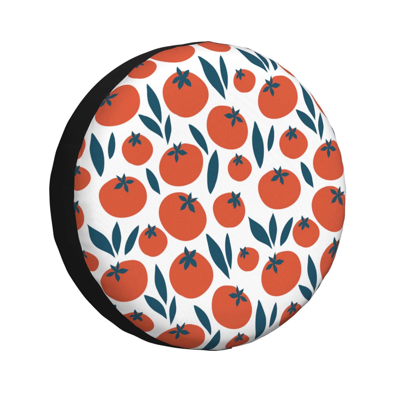 Naloa Hand Drawn Tomatoes PVC Leather Spare Tire Wheel Cover for Car