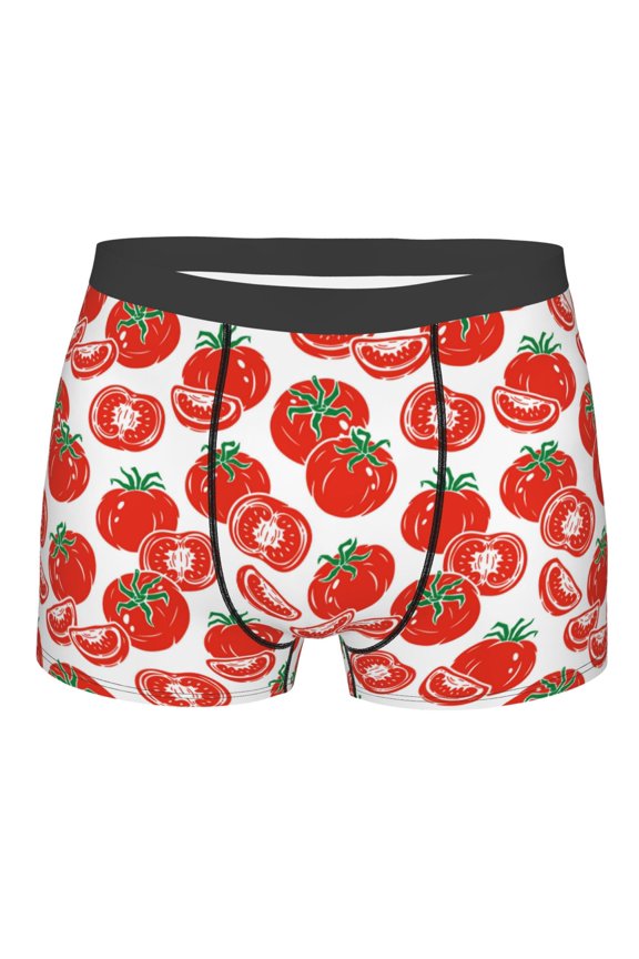Hand Drawn Tomatoes Print Mens Underwear - Boxers for Men, Classic Briefs for Men