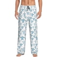 thumbnail image 1 of Naloa Hand Drawn Turtle Pajama Pants Men, PJ Bottoms, Sleep & Lounge Pants-Large, 1 of 6