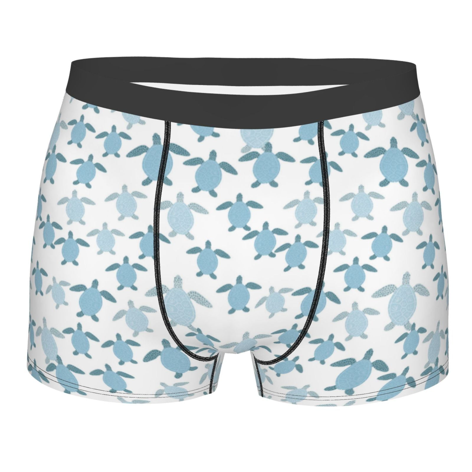 Naloa Hand Drawn Turtle Print Mens Underwear - Boxers for Men, Classic ...