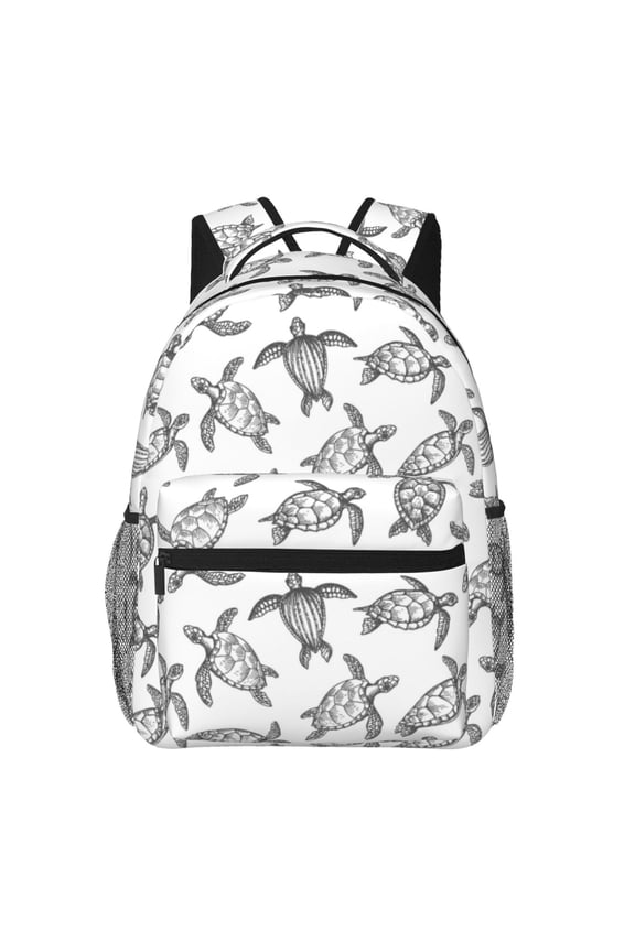 Hand Drawn Turtle Print Solid Color Tie Formal Necktie for MenSuitable for business, daily life, work