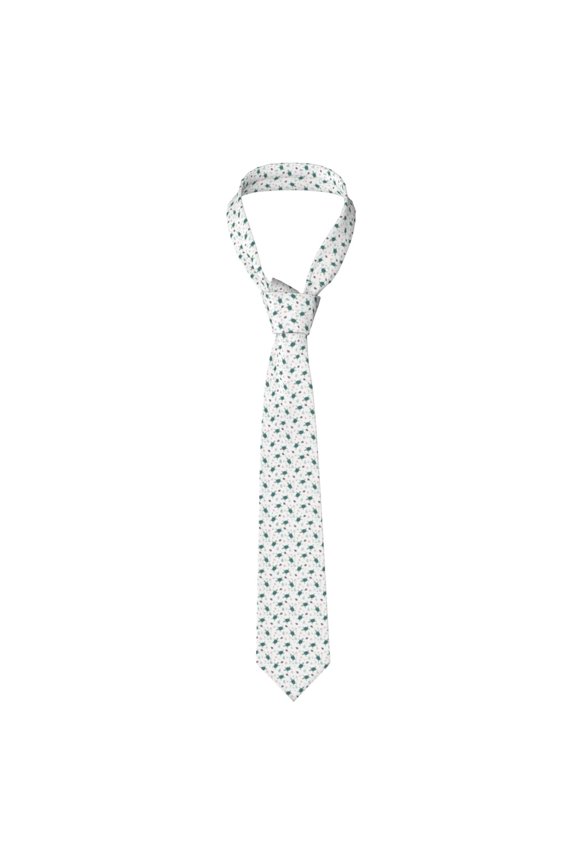 Hand Drawn Turtle Print Solid Color Tie Formal Necktie for MenSuitable for business, daily life, work