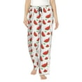 thumbnail image 1 of Naloa Hand Drawn Watermelon Print Women’s Ultra-Soft Comfy Pajama Lounge Pants with Pockets & Drawstring, 1 of 8