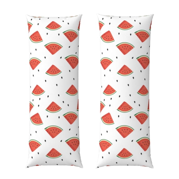 Naloa Hand Drawn Watermelon Super Soft 20x60 Body Pillow Case,Long Side Hidden Zipper(PILLOWS ARE NOT INCLUDED)