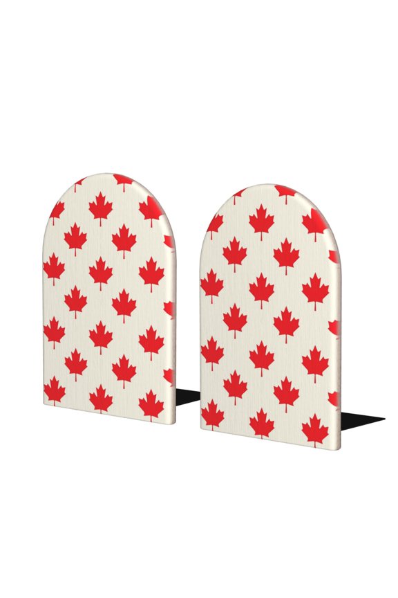 Happy Canada Day 2 Pcs Bookend Large Capacity Office Book Ends for Home Office Library School Study Decoration