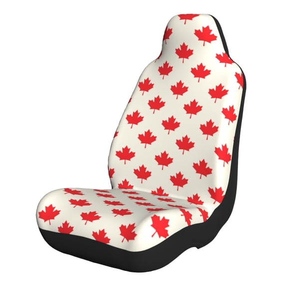Naloa Happy Canada Day Car Seat Covers 2PCs Front Car Seat Covers Universal fit for Most Cars SUVs and Trucks - 2 PCS