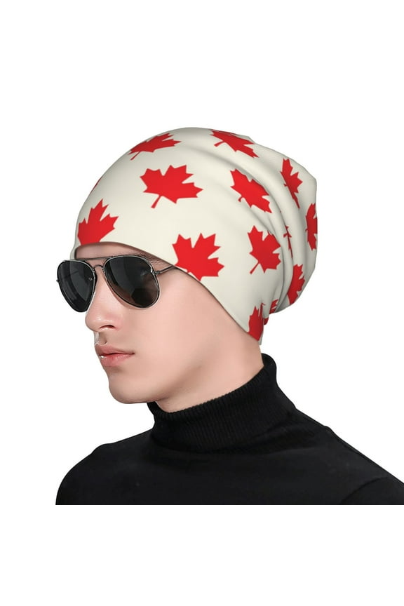 Happy Canada Day Soft Beanie Hat, Knit Beanie Daily Beanie in Fine Knit for Women Men Winter Travel, Outdoor