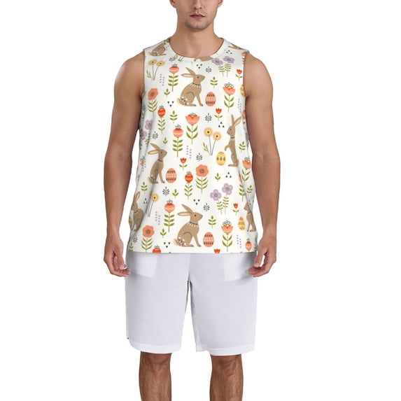 Naloa Happy Easter Basketball Jersey Reversible Men's Mesh Athletic Sports Shirts Training Practice S-4XLLarge
