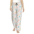 thumbnail image 1 of Naloa Happy Easter Print Women’s Ultra-Soft Comfy Pajama Lounge Pants with Pockets & Drawstring, 1 of 8