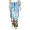 thumbnail image 1 of Naloa Happy Easter Print Women’s Ultra-Soft Comfy Pajama Lounge Pants with Pockets & Drawstring, 1 of 8