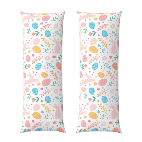 Naloa Happy Easter Super Soft 20x60 Body Pillow Case,Long Side Hidden Zipper(PILLOWS ARE NOT INCLUDED)