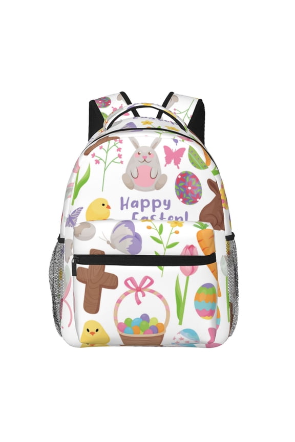 Happy Easter1 Print Solid Color Tie Formal Necktie for MenSuitable for business, daily life, work