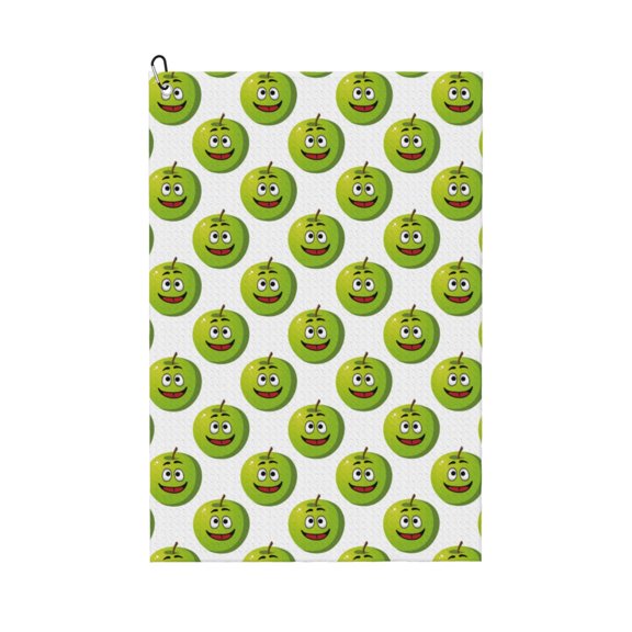 Naloa Happy Fruit Golf Towel Golf Gift for Men and Women Golf Towel with Carabiner Clip to Quickly Remove Mud, Dirt and Sweat