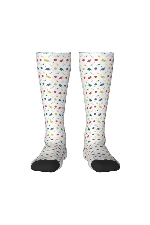 Happy Graduation Thigh High Socks Extra Long Stretchy Sock Women Over Knee High Opaque Stocking Daily Wear