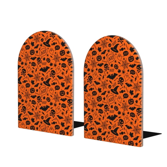 Naloa Happy Halloween 6 2 Pcs Bookend Large Capacity Office Book Ends for Home Office Library School Study Decoration