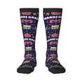 thumbnail image 1 of Naloa Happy Mardi Gras Thigh High Socks Extra Long Stretchy Sock Women Over Knee High Opaque Stocking Daily Wear, 1 of 6