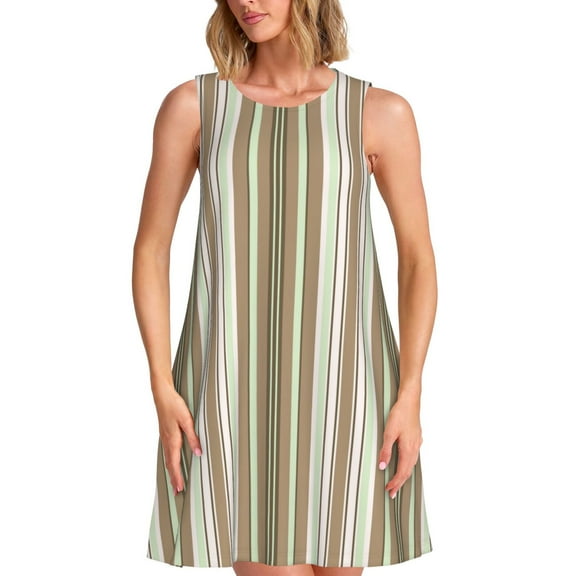 Naloa Happy Mexican Print Women's Summer Spring Casual Beach Sundress,Vacation Sleeveless Tank Crewneck Loose Dresses