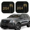 thumbnail image 1 of Naloa Happy New Year 2024 (2) 2 Piece Foldable Car Sun Shades, Car Windshield Sunshade, Front Window Sunshade for Car, Truck, SUV - Small, 1 of 7