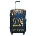 thumbnail image 1 of Naloa Happy New Year 2024 (3) Elastic Suitcase Protector, Travel Suitcase Protector Cover Fits 18-32in Suitcase - Small, 1 of 9