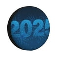 thumbnail image 1 of Naloa Happy New Year 2025 A PVC Leather Spare Tire Wheel Cover Spare Tire Cover, for Car Truck SUV Camper Trailer Universal Fit(14-17in)-14 inch, 1 of 6