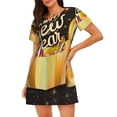 thumbnail image 1 of Naloa Happy New Year 2025 Print Women Nightgowns,Womens Loungewear,Short Sleeve Sleepwear,Comfy Ladies Nightdress, 1 of 6