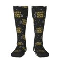 thumbnail image 1 of Naloa Happy New Year Thigh High Socks Extra Long Stretchy Sock Women Over Knee High Opaque Stocking Daily Wear, 1 of 6