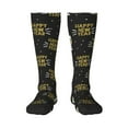 thumbnail image 1 of Naloa Happy New Year Thigh High Socks Extra Long Stretchy Sock Women Over Knee High Opaque Stocking Daily Wear, 1 of 6
