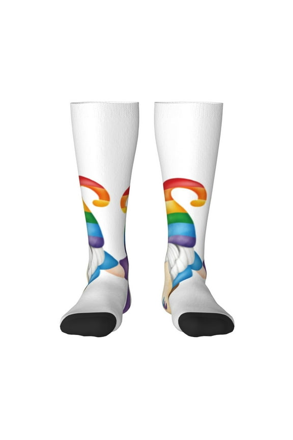 Happy Pride Gnome Thigh High Socks Extra Long Stretchy Sock Women Over Knee High Opaque Stocking Daily Wear