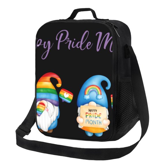 Naloa Happy Pride Month Gnome Lunch box Lunch bag for men women Large capacity Lunchbox Insulated Lunch bag Lunch box cooler