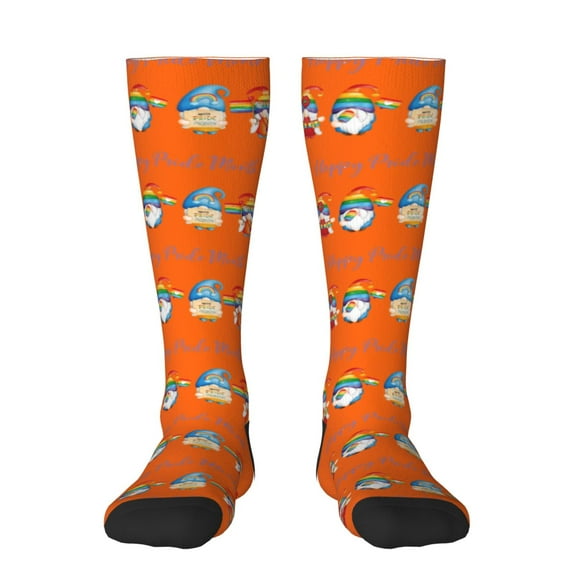 Naloa Happy Pride Month Gnome Thigh High Socks Extra Long Stretchy Sock Women Over Knee High Opaque Stocking Daily Wear