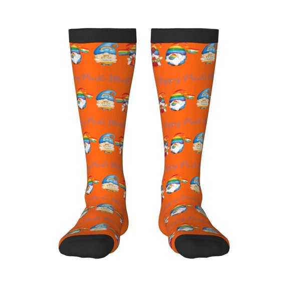 Naloa Happy Pride Month Gnome Thigh High Socks Extra Long Stretchy Sock Women Over Knee High Opaque Stocking Daily Wear
