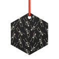 thumbnail image 1 of Naloa Happy Skeletons Dancing Acrylic Santa Tree Decorations Christmas Hanging Pendant for Christmas Winter New Year Party Hanging Decorations-Hexagon, 1 of 7
