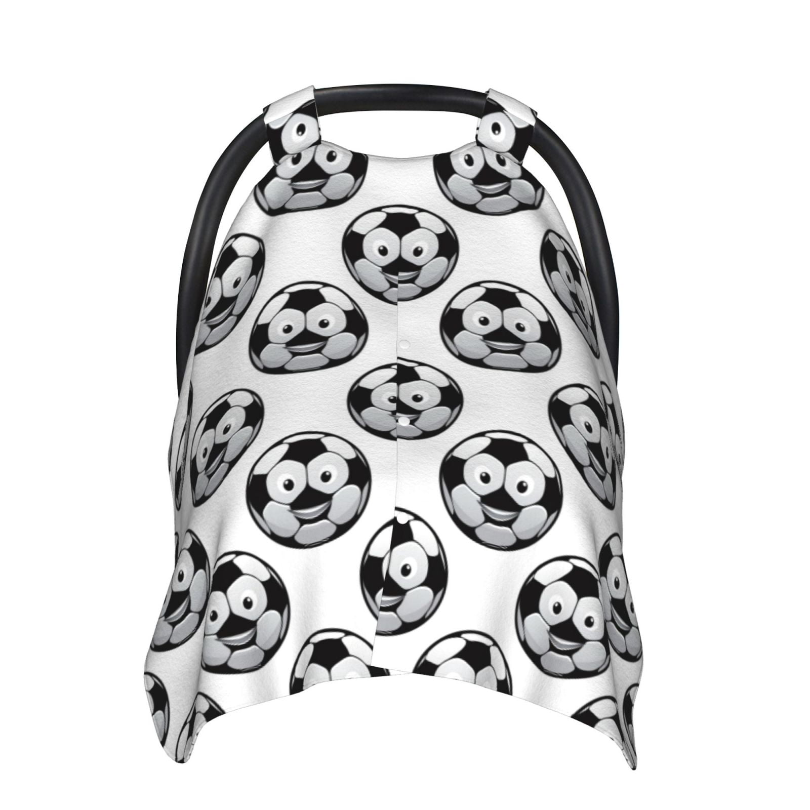 Naloa Happy Soccer Baby Car Seat Cover, Breathable Baby Carrier Cover, Multiuse Baby Carrier Cover & Nursing Breastfeeding Cover