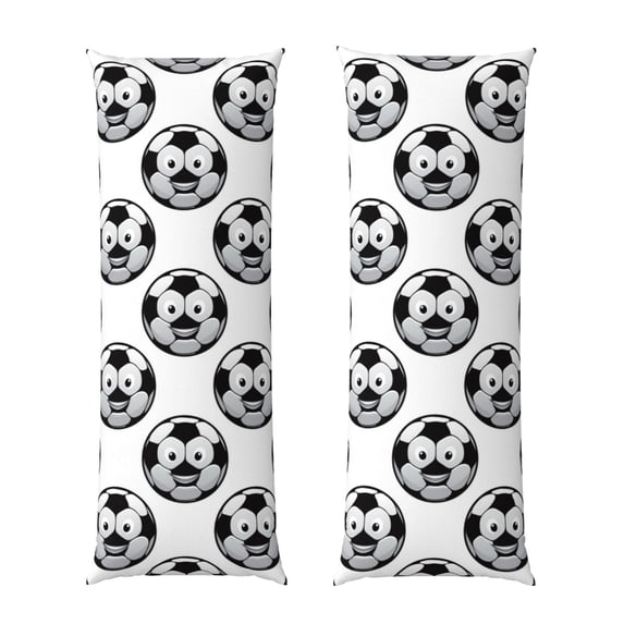 Naloa Happy Soccer Body Pillow Cover, Pillowcases with Hidden Zipper Breathable Long Pillow Case (Pillows are not included,20x54 inch)