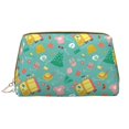 thumbnail image 1 of Naloa Happy Summer Leather Makeup Bag for Purse Travel, Portable Small Cosmetic Organizer for Women and Girls, Make up Bag with Zipper, 1 of 8