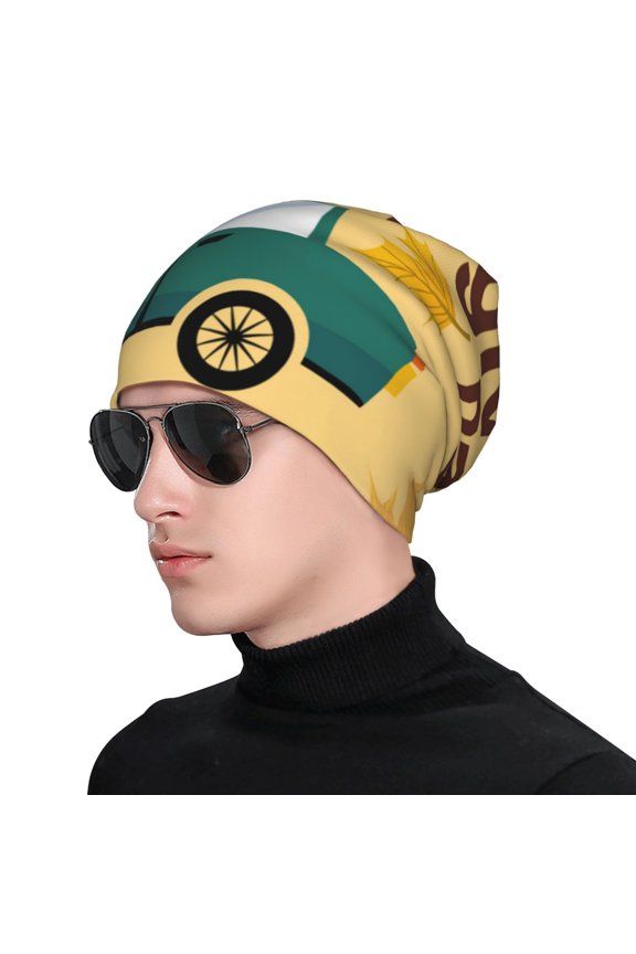 Happy Thanksgiving Day Soft Beanie Hat, Knit Beanie Daily Beanie in Fine Knit for Women Men Winter Travel, Outdoor