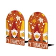 thumbnail image 1 of Naloa Happy Thanksgiving Three Gnomes 2 Pcs Bookend Large Capacity Office Book Ends for Home Office Library School Study Decoration, 1 of 8